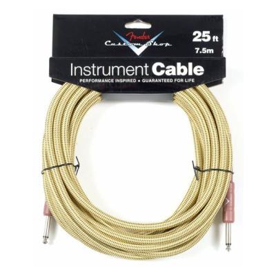 FENDER CUSTOM SHOP 25 INSTRUMENT CABLE TWEED